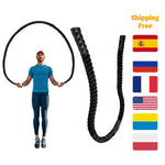 25mm Fitness Heavy Jump Rope Crossfit Weighted Battle Skipping Ropes Power Training Improve Strength Building Muscle Fitness